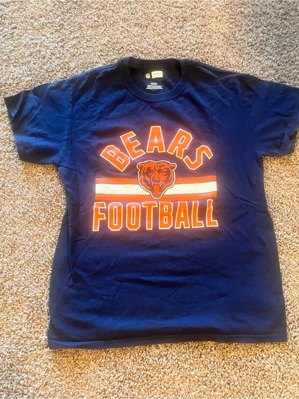 Men's Navy Blue CHICAGO BEARS Football NFL T-shirt Size Small Team Apparel